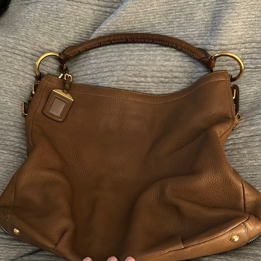Prada Brown Leather Shoulder Bag - Classic Hobo - Picture 4 of 7